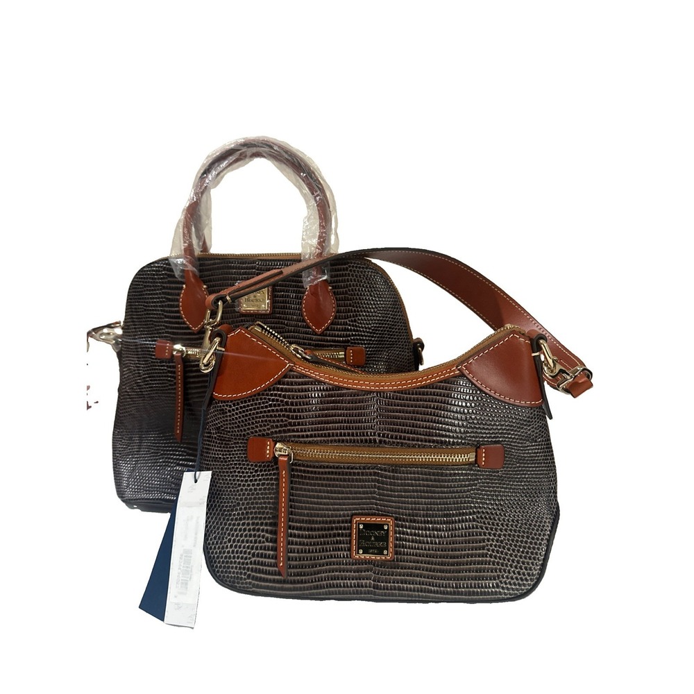 Bundle Of 2 NWT Dooney & Bourke Gray Hobo & Domed Satchel Handbags